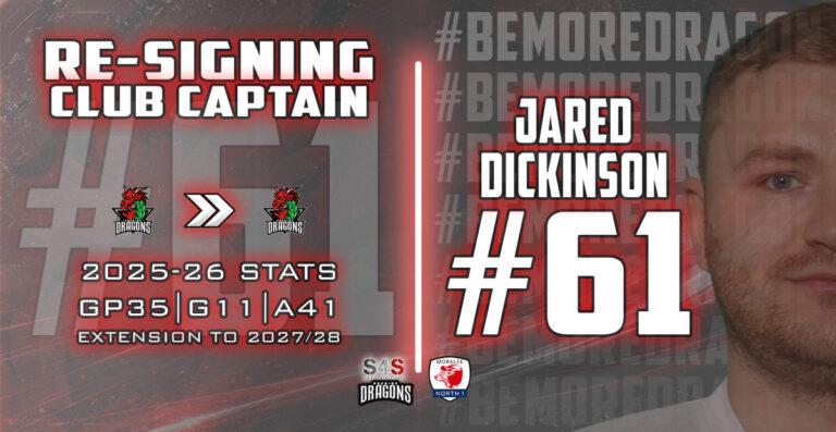 SIGNED: Club Captain #61 Jared Dickinson returns for 2026/27