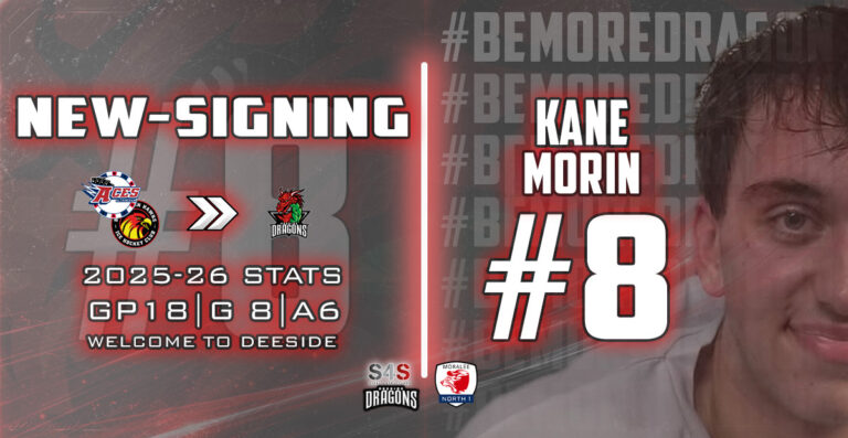 SIGNED: #8 Kane Morin is a Dragon until 2027/28